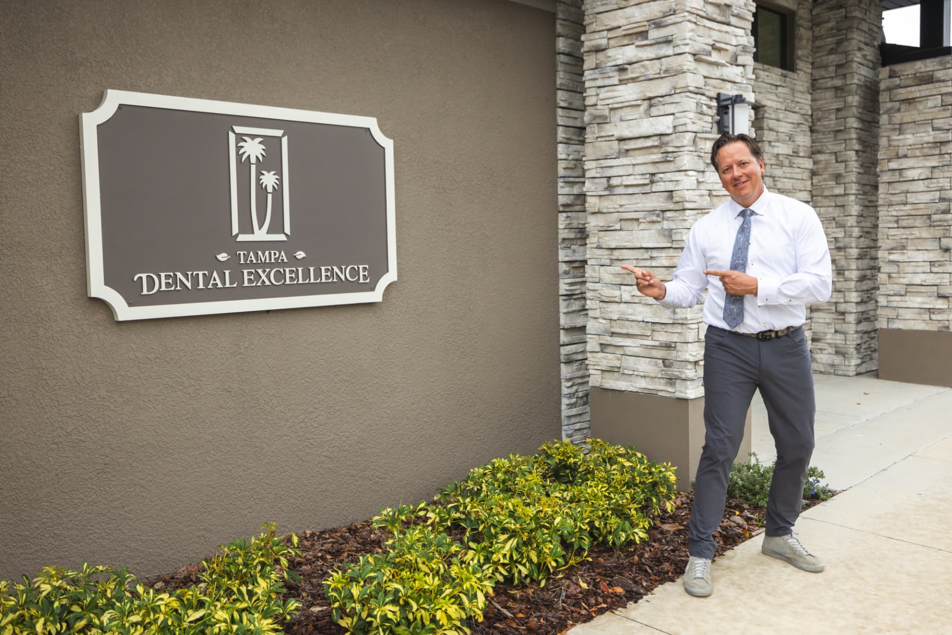 Dr. Kernagis outside the practice in Tampa