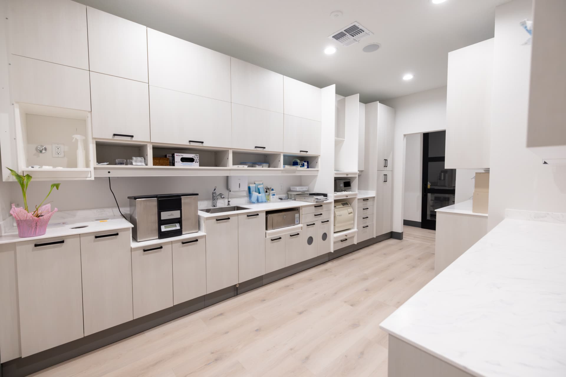 Clean, bright sterilization area